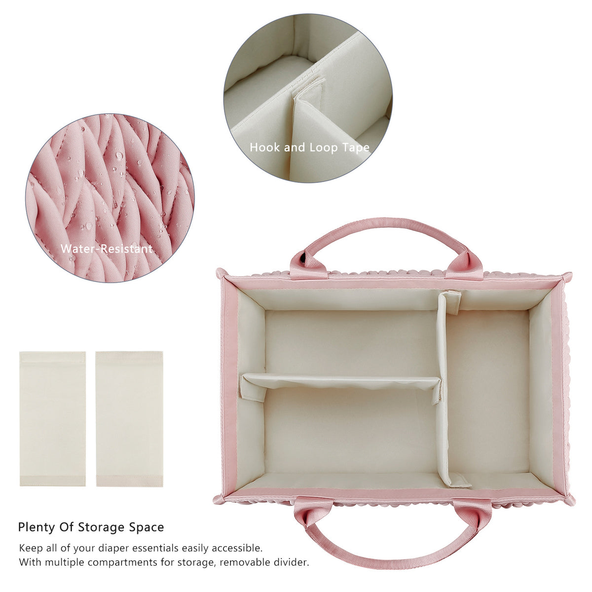 Baby Diaper Storage Bag Large Capacity Diapers Diapers Portable Portable Storage Basket Waterproof Partition