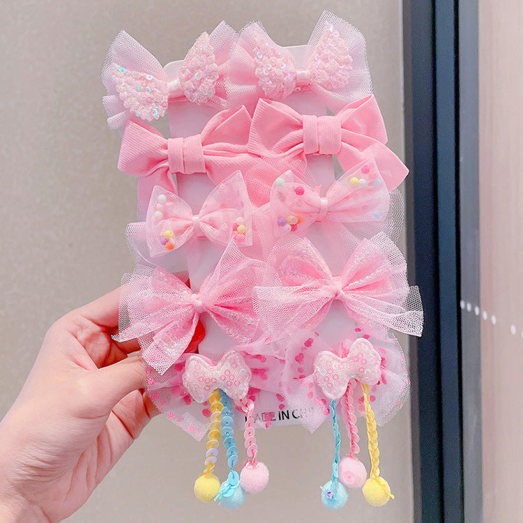 Children's Bow Hairpin 2022 New Summer Cute Princess Hairpin Girl's Broken Hair Bangs Baby Hair Accessories