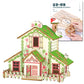Wooden 3d three-dimensional puzzle snail cottage assembly model girl diy cottage gift children's small house building blocks