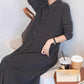 Pregnant women autumn dress 2024 new fashion French sweet doll collar knitted dress