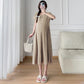 Pregnant Women's Summer Fashion Design Feeling Temperament Waist Slimming Belly Covering Pregnant Women's dress New Korean Style Pregnant Women's Dress