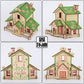 Wooden 3d three-dimensional puzzle snail cottage assembly model girl diy cottage gift children's small house building blocks