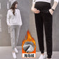 Pregnant Women's Pants Pregnant Women's Autumn and Winter Wear Korean Style fleece-lined Thickened Abdominal Pants Leggings Loose Harlan Pants Pregnant Women's Pants