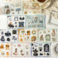 Manor Tour Landscaping Die-Cut Pet Sticker Book Retro Manor Orange Character Handbook Decoration Material Sticker