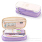 Solid Color Large-Capacity Pencil Bag for Men and Women Multi-Layer Junior High School and High School Simple Primary School Pencil Bag Stationery Box High-Value Wholesale