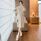 2023 Autumn/Winter New Maternity Versatile Dress Slimming Ribbed Sweater Dress Thick