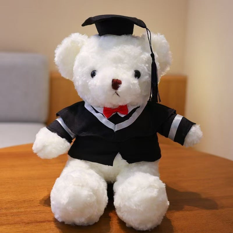 Graduation Bear Doll Doctor Bear Bachelor's Uniform Bear Doll Graduation Bear Gift for College Students with Logo Printing