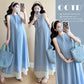 Internet Celebrity Maternity 2025 Summer New Pregnant Mother Design Feeling Dew Loose Stitching Sleeveless Long Pregnant Women dress