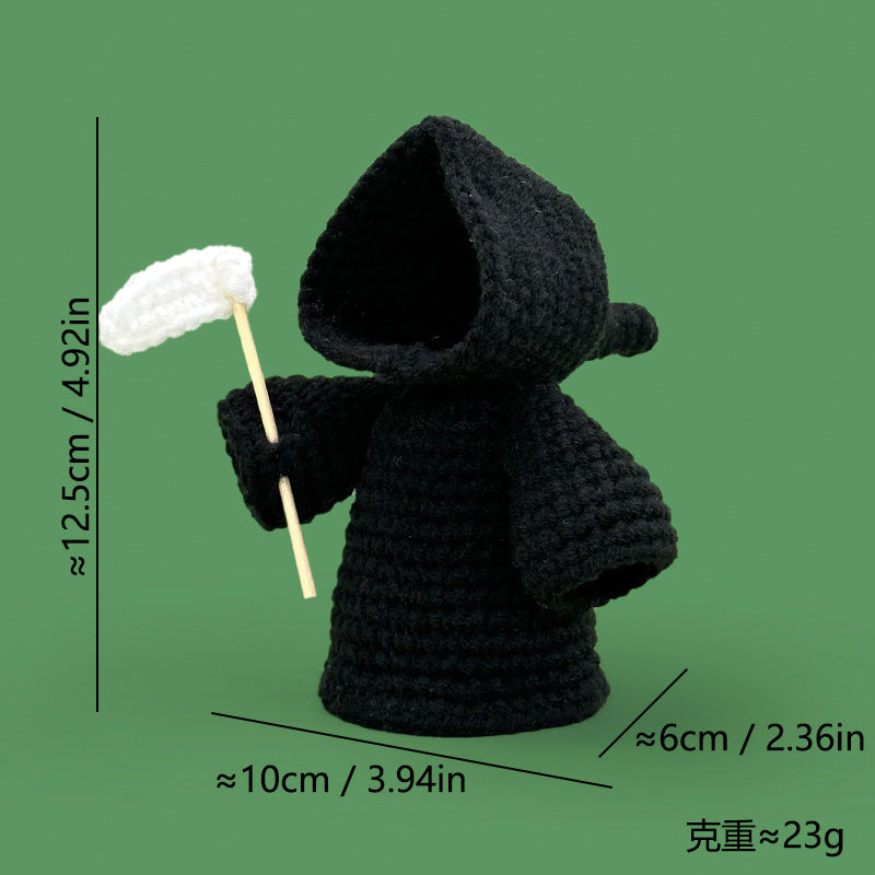 Cross-Border Amazon Handmade Knitted Doll Halloween Gift Ghost Little Devil Grim Reaper Emotional Plush Toy Wholesale
