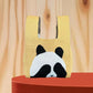 Panda New Knitted Bag Women's Handbag Wide Hand Gift Back Gift Bag Cute Panda Knitted Bag Hand Gift