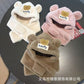 Baby Hat and Scarf Integrated Autumn and Winter Boys and Girls Cute Super Cute fleece-lined Baby Outgoing Windproof Ear Protection Hat