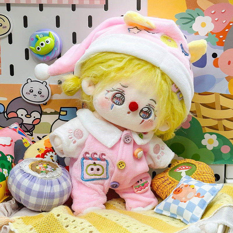 Dropshipping 20cm Baby Clothes Cotton Doll Clothes Cute Pajamas Set Original Antique Han Dynasty Doll Dress up
