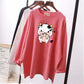 Pregnant Women's Autumn Cotton Top Mid-length Long-sleeved Loose Korean Fashion Trendy Mom's Pregnancy T-shirt Winter Base Shirt