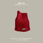Qiunan Kidsren's Scarf Red New Year's Christmas Festive Warm Knitted Scarf Winter Windproof Neck Cover for Boys and Girls