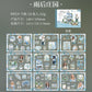 Manor Tour Landscaping Die-Cut Pet Sticker Book Retro Manor Orange Character Handbook Decoration Material Sticker