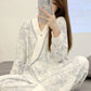 Lunar Clothing Spring and Autumn Cotton Postpartum Lactation Adjustable Delivery Room Pregnant Women Pajamas Loose Maternal Feeding Wear