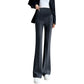 Pregnant women fleece-lined autumn and winter new goddess pants micro-pants split slim slim outer wear pants suit pants