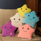 Colorful luminous pillow cute five-pointed plush toy doll wholesale