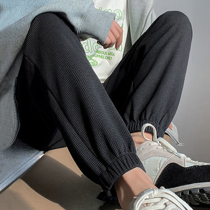 Pregnant Women's Pants Spring 2023 Fashion Outer Wear Loose Waffles Bumper Pants Leg Trousers Casual Sports Sweatpants