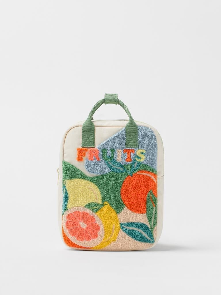 2024 New Children's Kindergarten Cartoon Boys and Girls Sun Long Neck Small Dinosaur Shoulder Flip Fruit Small Backpack