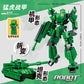 Little Luban Building Blocks Children's Educational Assembled Car Model Transforming Mecha Robot Compatible with Lego Boy Toys
