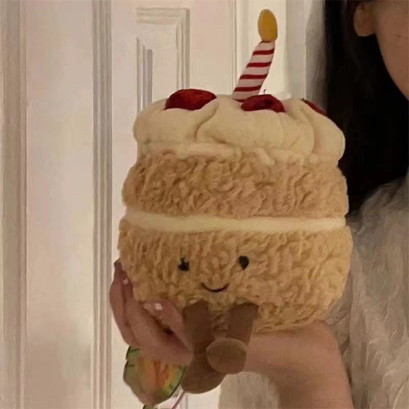 New Birthday Cake Plush Toy Doll Funny Cake Muppet Cute Fun Pendant Birthday Gift