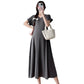Pregnant Women's Summer Fashion Design Feeling Temperament Waist Slimming Belly Covering Pregnant Women's dress New Korean Style Pregnant Women's Dress