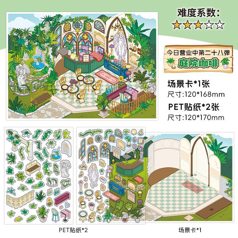 Infeel.Me Extra Large Scenery Stickers Today's Business Hours Open - Part Twelve DIY Journal Scene Stickers