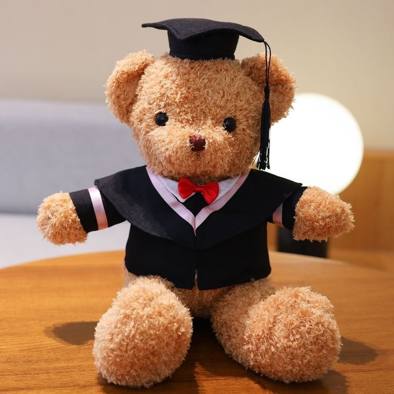 Graduation Bear Doll Doctor Bear Bachelor's Uniform Bear Doll Graduation Bear Gift for College Students with Logo Printing
