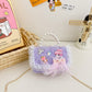 Korean Style Princess Handbag Fashion Bow Children Shoulder Bag Stylish Cute Girl Small Square Bag