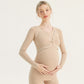 Maternity Autumn and Winter Thermal Underwear Nursing Sleepwear All-Season Warm No-Wear Underwear Postpartum Maternity Top Base Layer