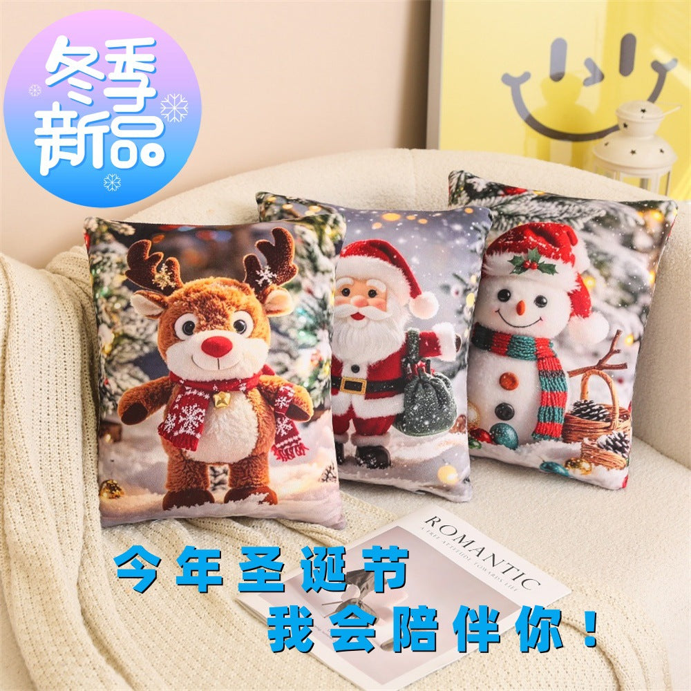 Factory Price Wholesale Christmas Gift Doll Pillow Holiday Decoration Snowman Deer Cushion Santa Doll
