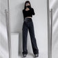 2025 Spring New All-match Pregnant Women Jeans Spring Loose Straight Outer Wide-leg Trousers Pregnant Women's Spring Wear