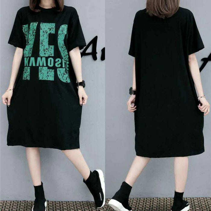 Breastfeeding Top Moon Dress dress Maternity Dress Mid-length Summer Short-sleeved Printed Breastfeeding Out Breastfeeding Skirt