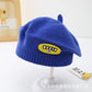 Spring and Autumn Korean Style Baby Boy and Girl Candy Color All-match Knitted Beret Children's Western Style Casual Wool Hat Paintler Hat
