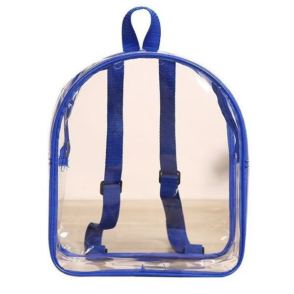 Pvc Transparent Waterproof Portable Backpack Children's Day Fashion Unisex Waterproof Primary School Bag