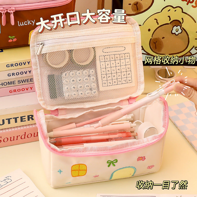 2026 New Style House Pencil Case for Junior High School Girls and Elementary School Students, High-Value Stationery Box for Girls, Large-Capacity Pencil Case