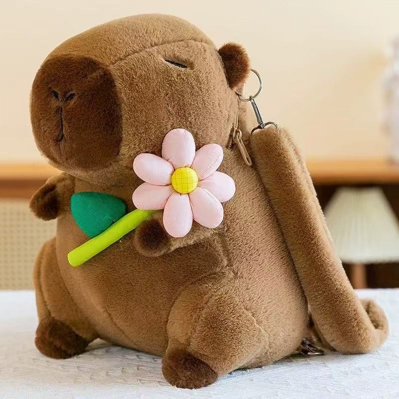 Capibala Doll Capybara Backpack Doll Large Capacity Cartoon Plush Toy Doll Internet Popular