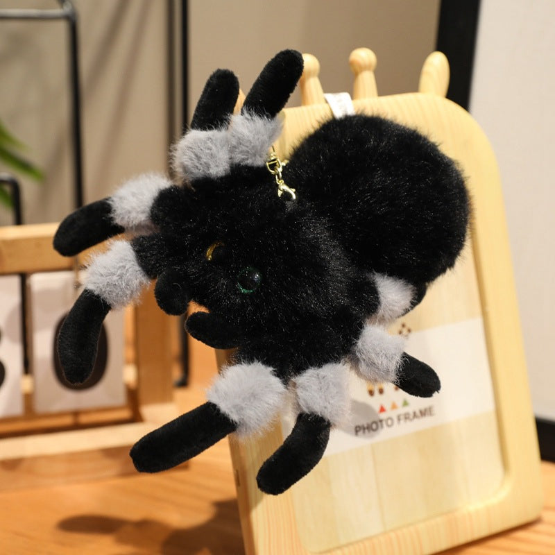 Simulated Spider Plush Toy Doll Bag Pendant Keychain Cute Little Spider Doll Funny Birthday Gift