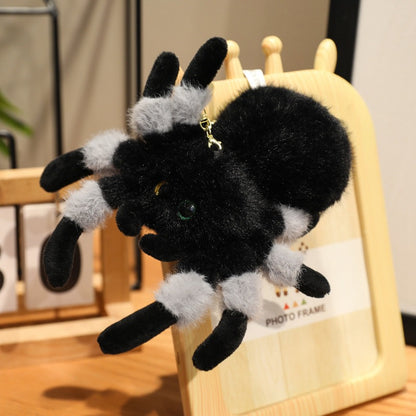 Simulated Spider Plush Toy Doll Bag Pendant Keychain Cute Little Spider Doll Funny Birthday Gift
