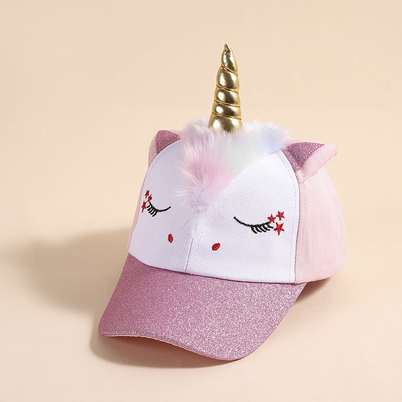 Cross-border Unicorn Children's Baseball Cap Baby Hat Spring and Autumn Festival Cross-border Foreign Trade Duck Tongue Hat