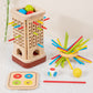 Wooden Kidsren's Stick Insertion Game Baby Draw Stick Color Cognitive Pitching Montessori Family Interactive Toy