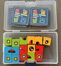 Tiktok-Style Face-Changing Magic Cube Smiley Face Fun Expression Building Block Puzzle Children's Toy Logical Thinking Educational
