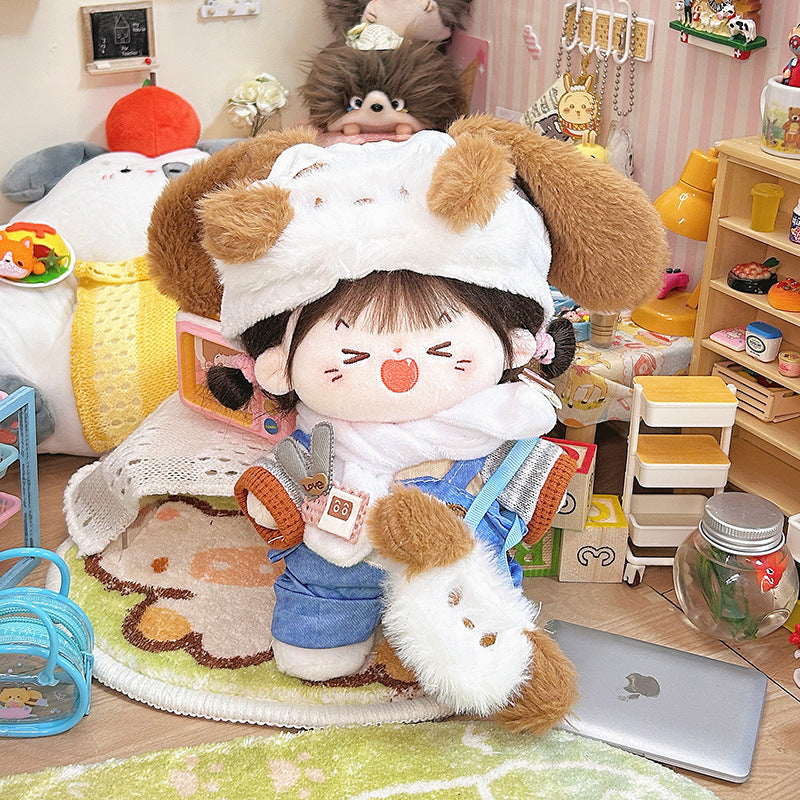 Dropshipping 20cm Baby Clothes Cotton Doll Clothes Cute Pajamas Set Original Antique Han Dynasty Doll Dress up