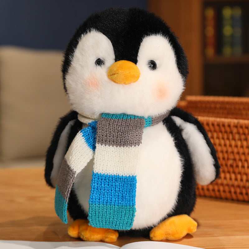 Cute Christmas Penguin Plush Teddy Bear Small Doll Machine Toy Living Room Decoration Children's Gift