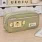 Internet Celebrous Explosions Zipper Dog Repair Pencil Bag Girls High Color Value Large Capacity Double Layer Storage Bag Puppy Pencil Bag Factory
