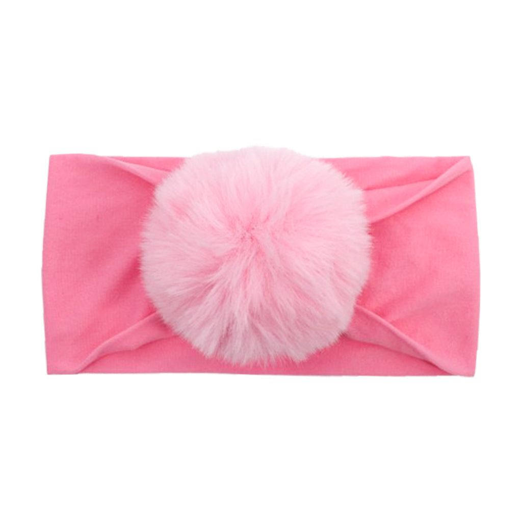 2023 new children's seamless hair band Europe and the United States new baby nylon fur ball headscarf baby hair band