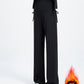 Pregnant women's pants 2024 new pregnant women's pants autumn and winter fleece-lined small pregnancy wide leg pants drawstring straight tube pants