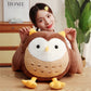 Cute and Cute Round Owl Doll Plush Toy Children's Companion Comfort Cloth Doll Girl's Birthday Gift