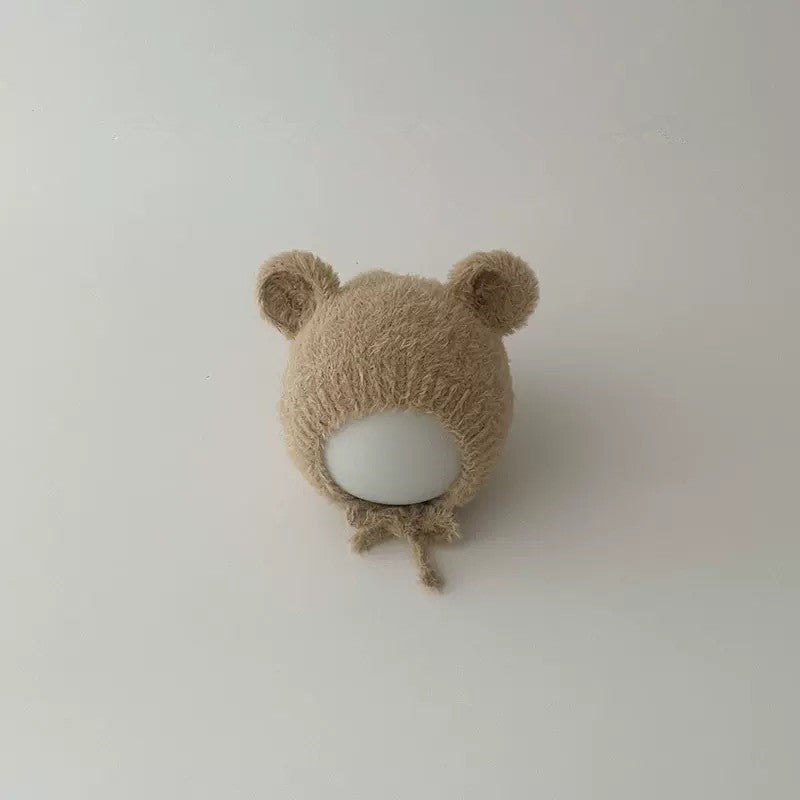 Cold-proof foreign-style cold hat cute warm lace solid color plush toddler hat baby autumn and winter hat baby ear protection